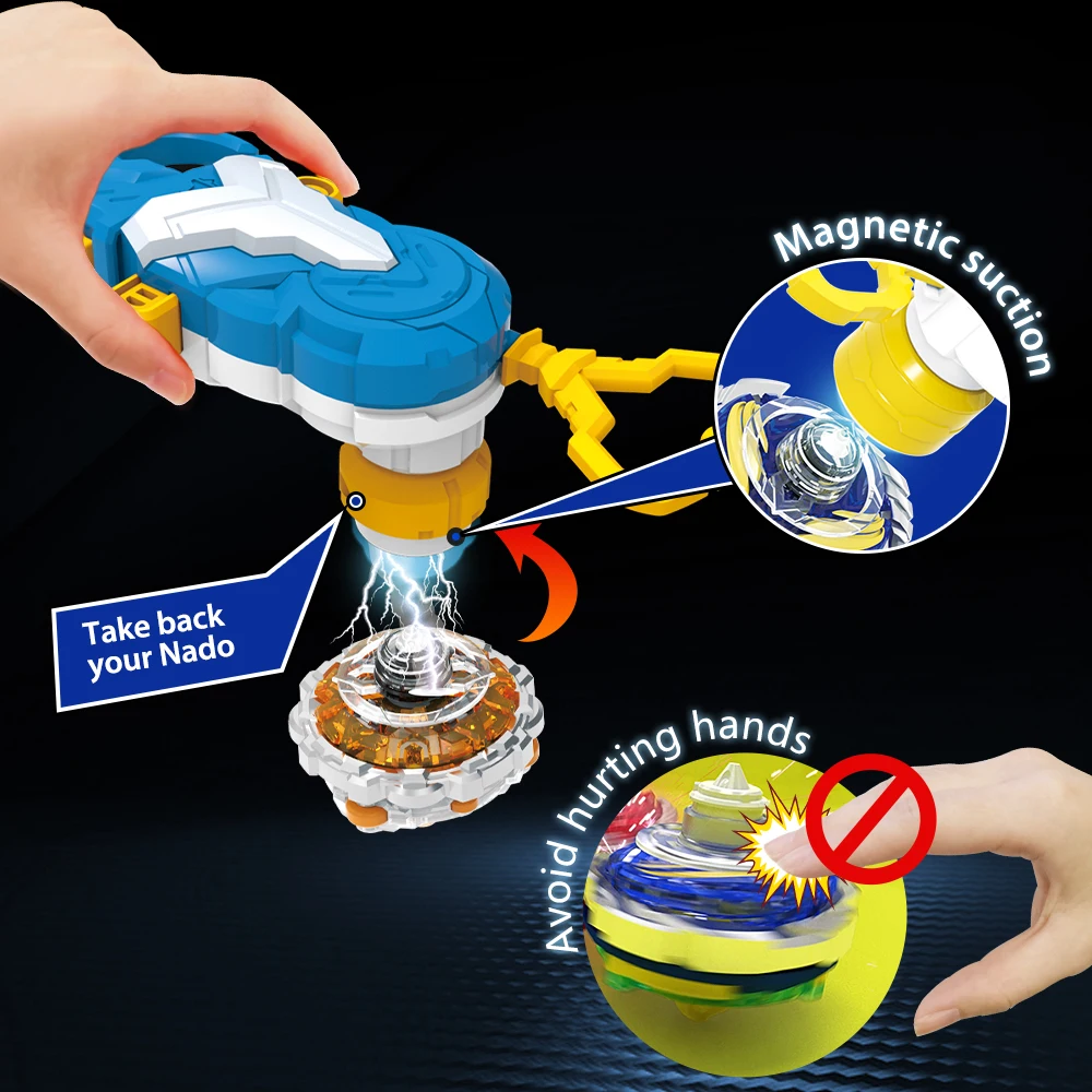 Infinity Nado 5 Deluxe Advanced Series Non Stop Battle Set Metal Gyro Spinning Top With Magnetic Launcher Anime Kid Toy spinning top toy beyblade toys battle top toy battle tops bey launcher beyblades burst gyro