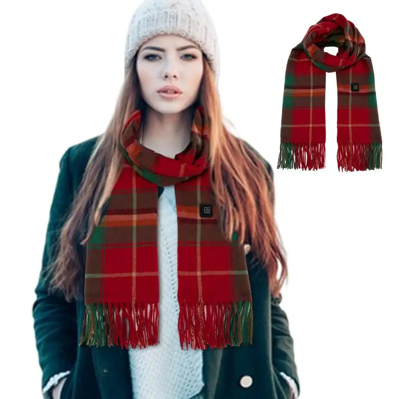 

Winter USB Heated Scarf Temperature Adjustable Fashionable Scarves Outdoor Women Scarves For Traveling School Work Shopping