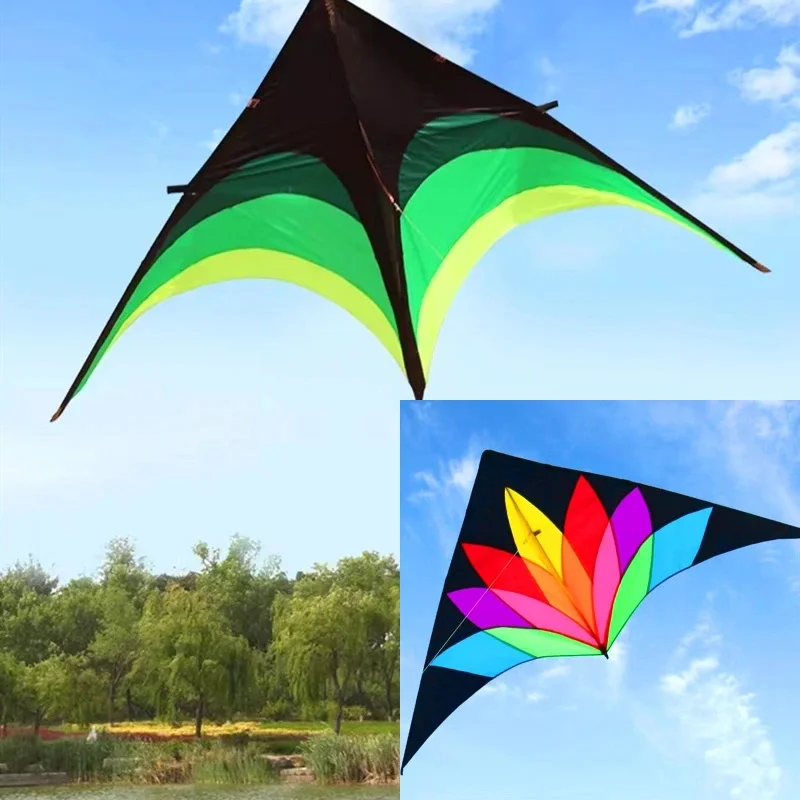 

Free shipping 2m large delta kite flying toys line kids kites factory delta kites string reel professional paragliding parachute