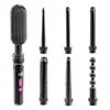 7-in-1 Household LCD ceramic heated straight hair comb Multi functional hair changing curling iron 6