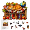 Wooden Puzzle for Adults, Cat Wooden Jigsaw Puzzles for Adults, Unique Animal Shape Wood Cut Puzzles for Family Friend Puzzle 1