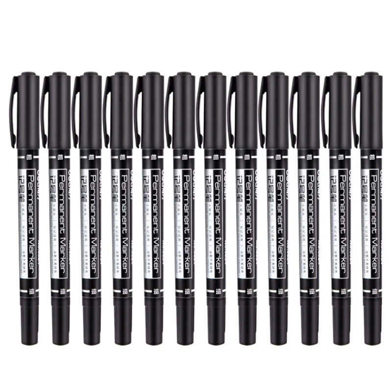 Permanent Marker Pen Marker Pens Permanent Marker Permanent Markers Markers Pen Art Markers Art Marker Pen Fineliner Pens 5PCS/Set Colored Dual Tip 0.5/1 Mm Fast Dry Permanent Sign Marker Pens For Fabric Metal Quality Fineliner For Drawing
