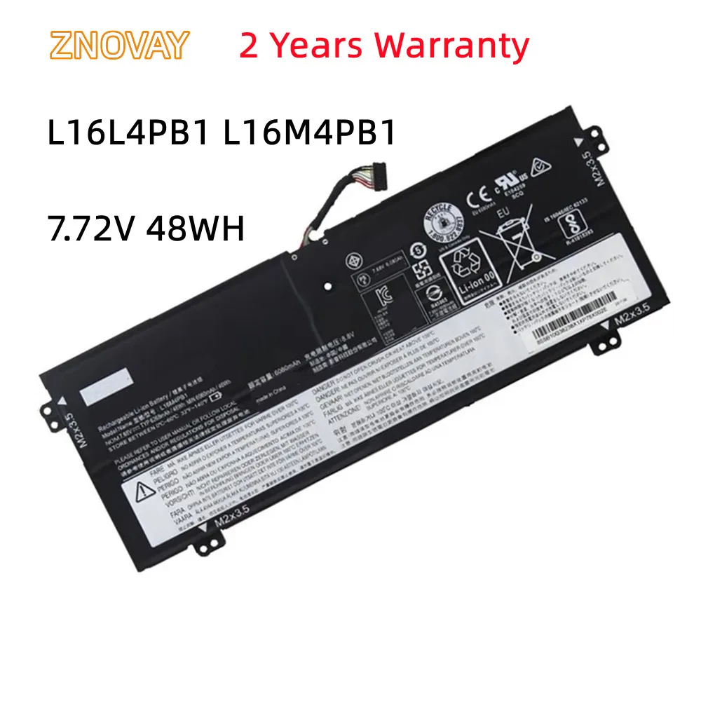 

ZNOVAY L16L4PB1 L16M4PB1 7.72V 48Wh Laptop Battery For Lenovo Yoga 720-13IKB 13IKBR 15IKB Yoga 730-13IKB L16C4PB1 5B10M52739