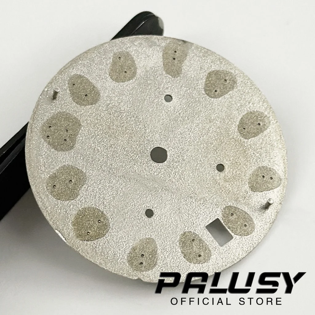 VK63 31.5mm Watchs Dial Green Luminous Dial for VK63 VK63A Quartz Movement Watch Modification Accessories Three-eye Panda