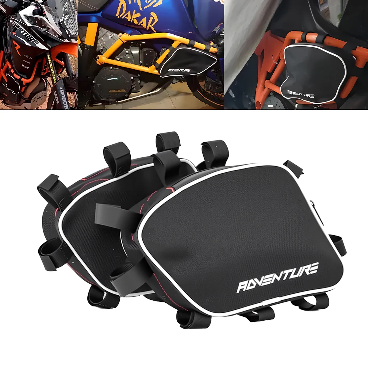 Bumper Storage Bags for Adventure Motorcycle Crash Bars