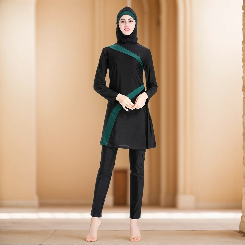 ملابس سباحة إسلامية محافظة هوي الناس التواضع مصممة ملابس بحر نسائية تغطية كاملة بدلة سباحة ملابس سباحة ثقافية تقليدية