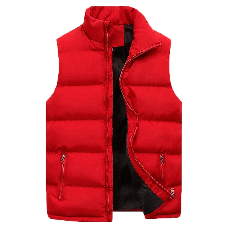 Rojo - Chaleco Sin Mangas de Invierno para Hombre