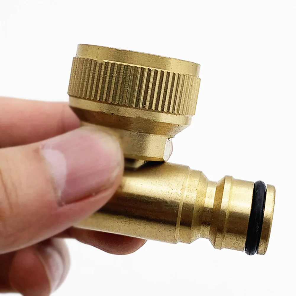 

Hose Connector Faucet Adapter Garden Watering Tools 90 Degree Hose Adapter Nipple Connector Threaded Nipple Quick Plug