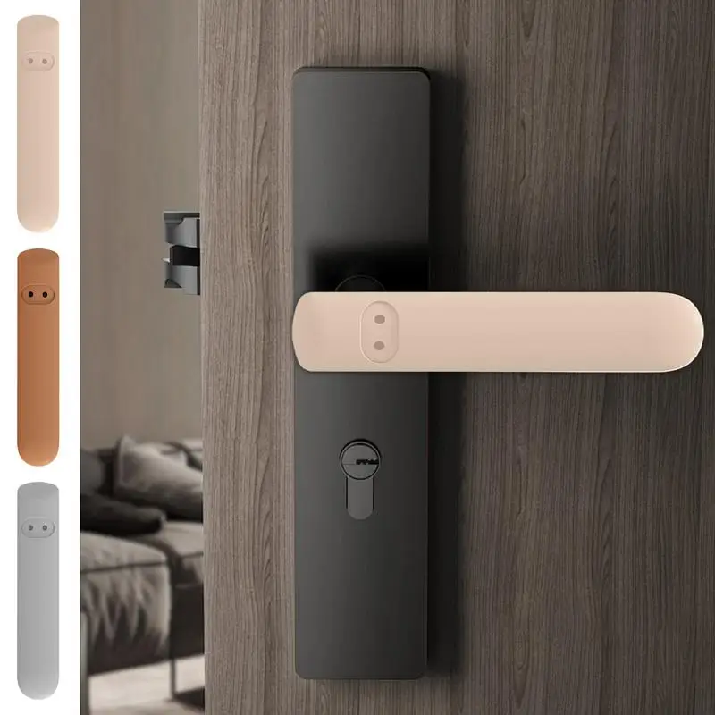 Silicone Door Handle Glove Covers Silicone Protector For Door Levers Anti-Collision Handle Protective Cover For