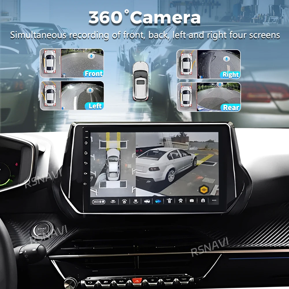 Autoradio Android 16 con Carplay per Peugeot 2008 208 2019 2020 2021 2022, Navigazione GPS, Lettore Multimediale, Stereo WIFI+4G DVD - Image 3