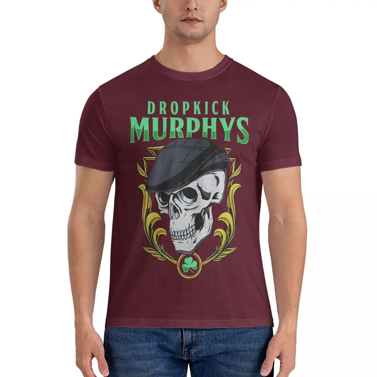 thumbnail image 1 of Camiseta de calavera para hombre, camisetas novedosas, camiseta de manga corta con cuello redondo, camisetas de algodón para regalo de cumpleaños, 1 of 7