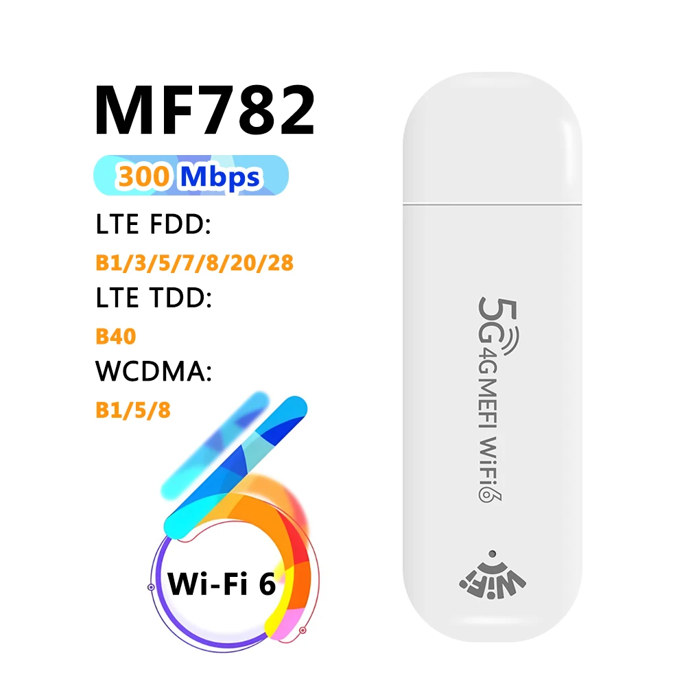 TIANJIE 4G LTE 와이파이 라우터 USB 휴대용 모뎀 핫스팟 기능 100&300Mbps 고속 네트워크 Wi-Fi 6&4 무선 동글