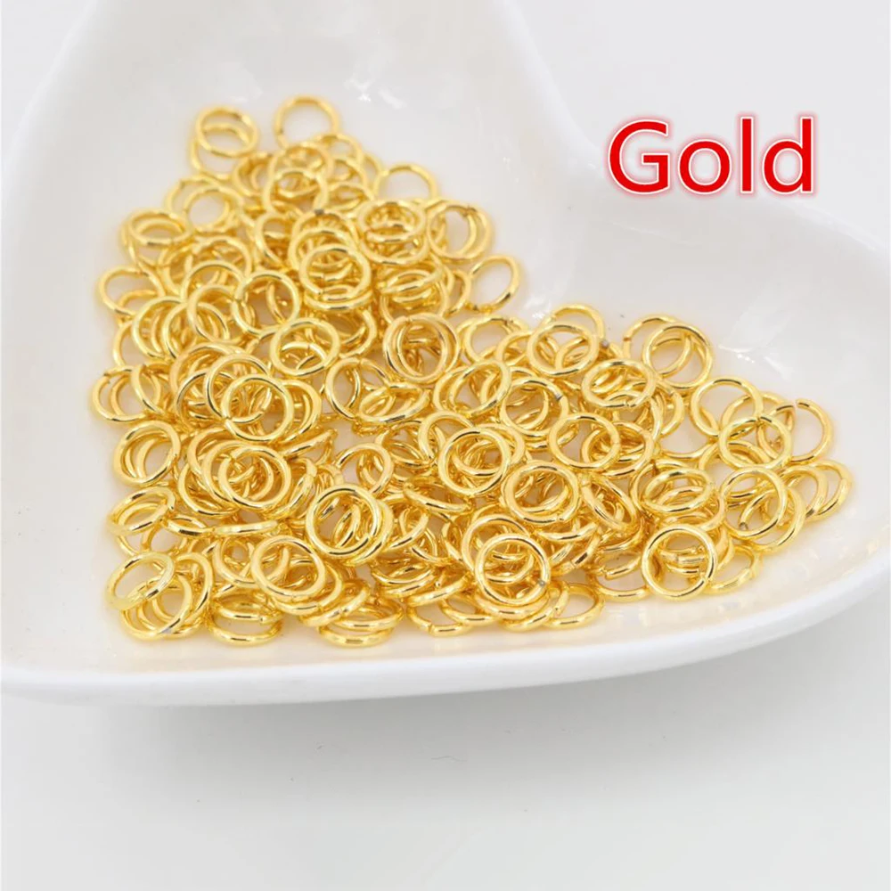 Bulk Pack of Metal Open Jump Rings for Jewelry Making - 200 Pieces in Various Sizes