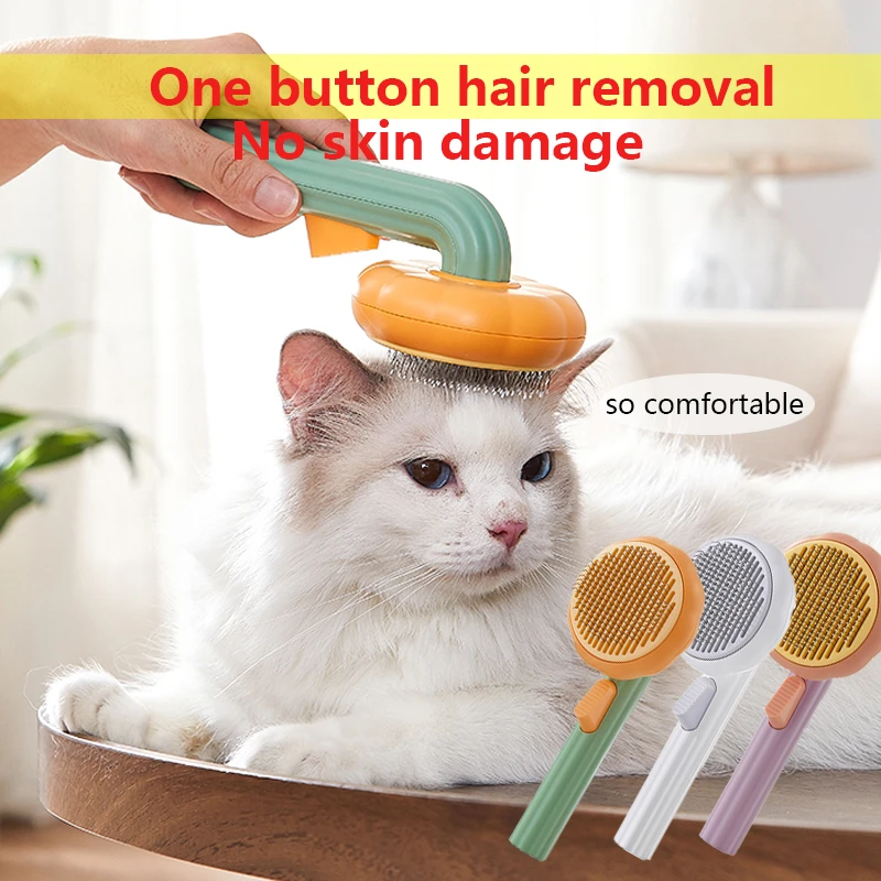 Cat Brush Comb Pet Pumpkin Comb Goods For Cats Dog Brush Removes Pet