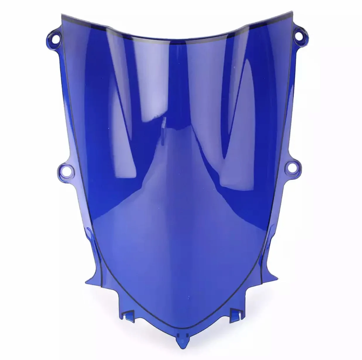 Parabrisas (pantalla) Negro Doble Burbuja Para Yamaha YZF-R6 / R7 (2017-2024) - ABS, Tintado, Resistente A Rayaduras