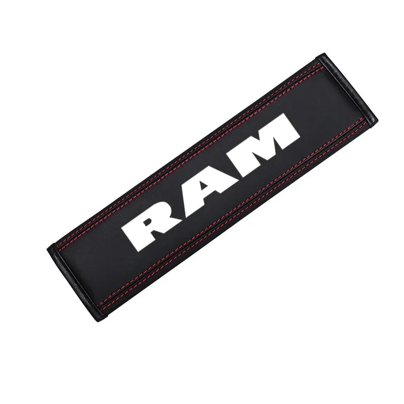 Top leather material automotive seat belt cover shoulder protector for Dodge Ram 1500 2500 3500 Accessories Car Styling