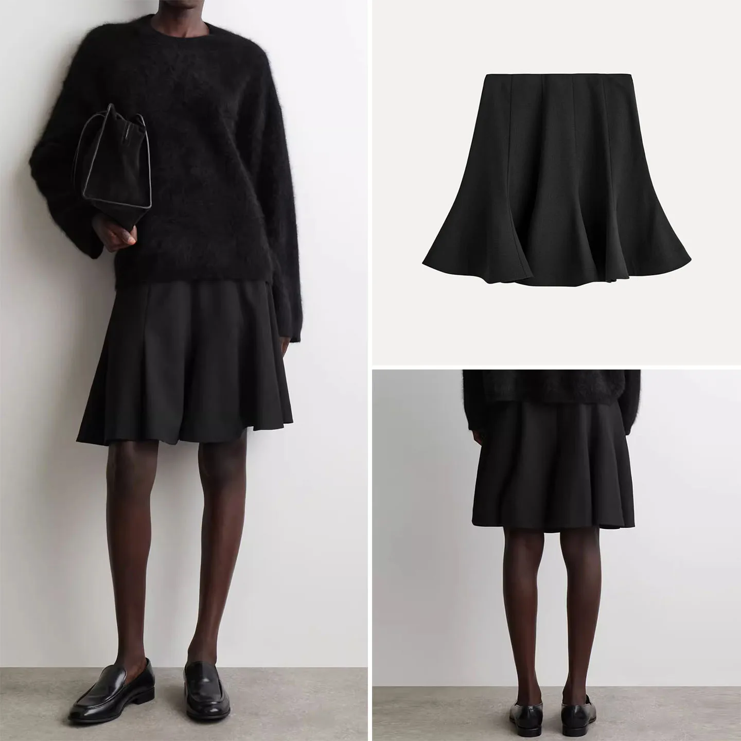 Fashionable Casual  Skirt for Women Autumn 2025 Low Waist A-Line Loose Fit Elastic Waist Versatile Dressing Code Other