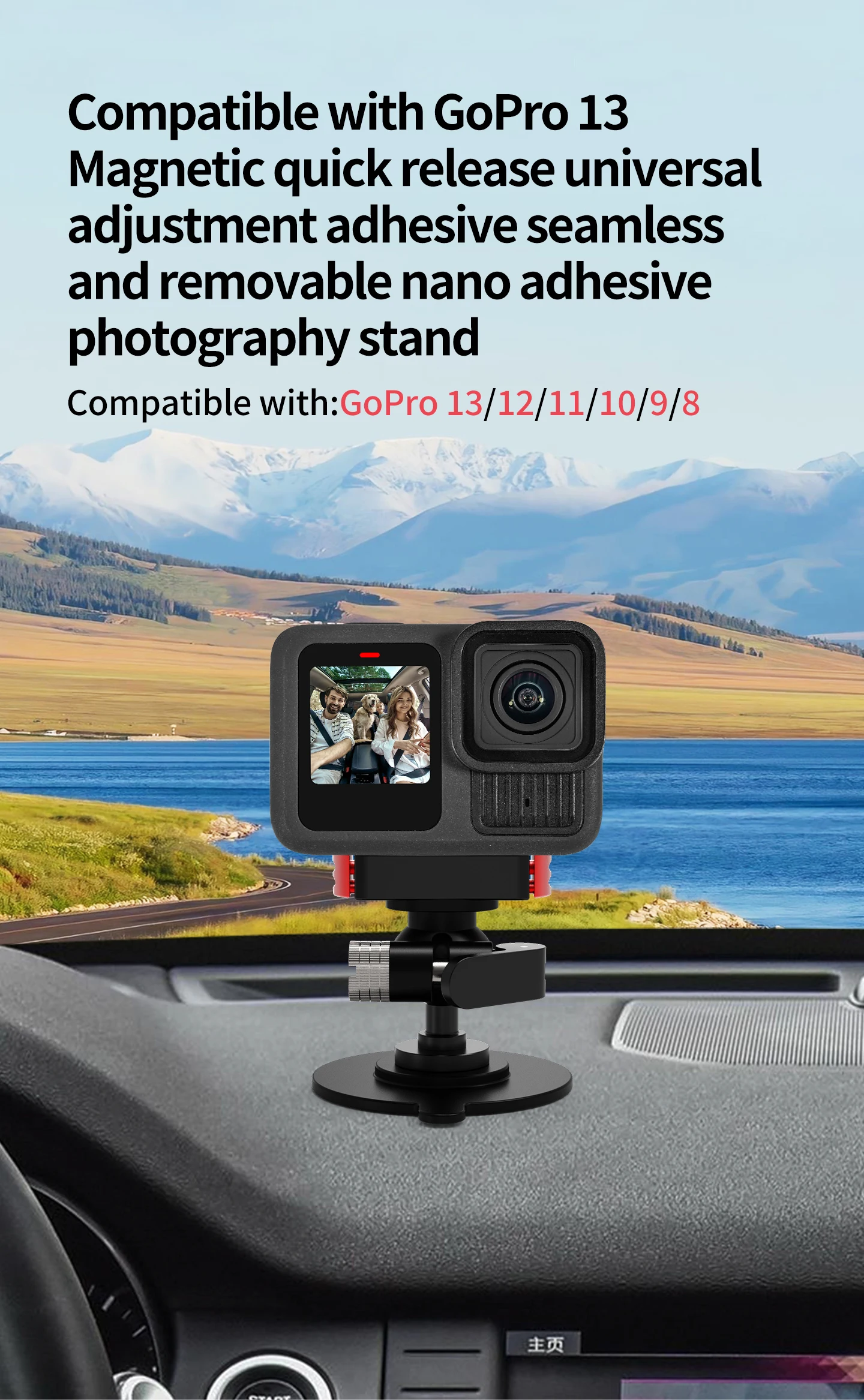 Helm-Klebehalterung Waschbare Basis Rotierender Kugelkopfadapter für GoPro Insta360 Osmo 360 Action 5pro/4 Pocket 4 Ständer – Detail 16