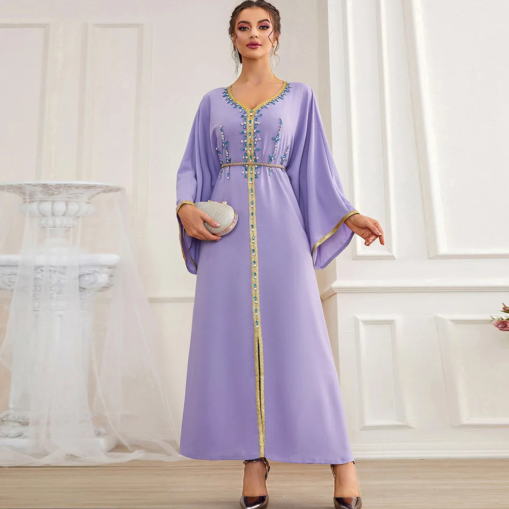 Luxus Diamant Party Kleid für Frauen Robe Muslimischen Abend Abaya Arabischen Oman Dubai Marokkanischen Pakistan Jalabiya Kaftan Ramadan Vestido – Detail 11