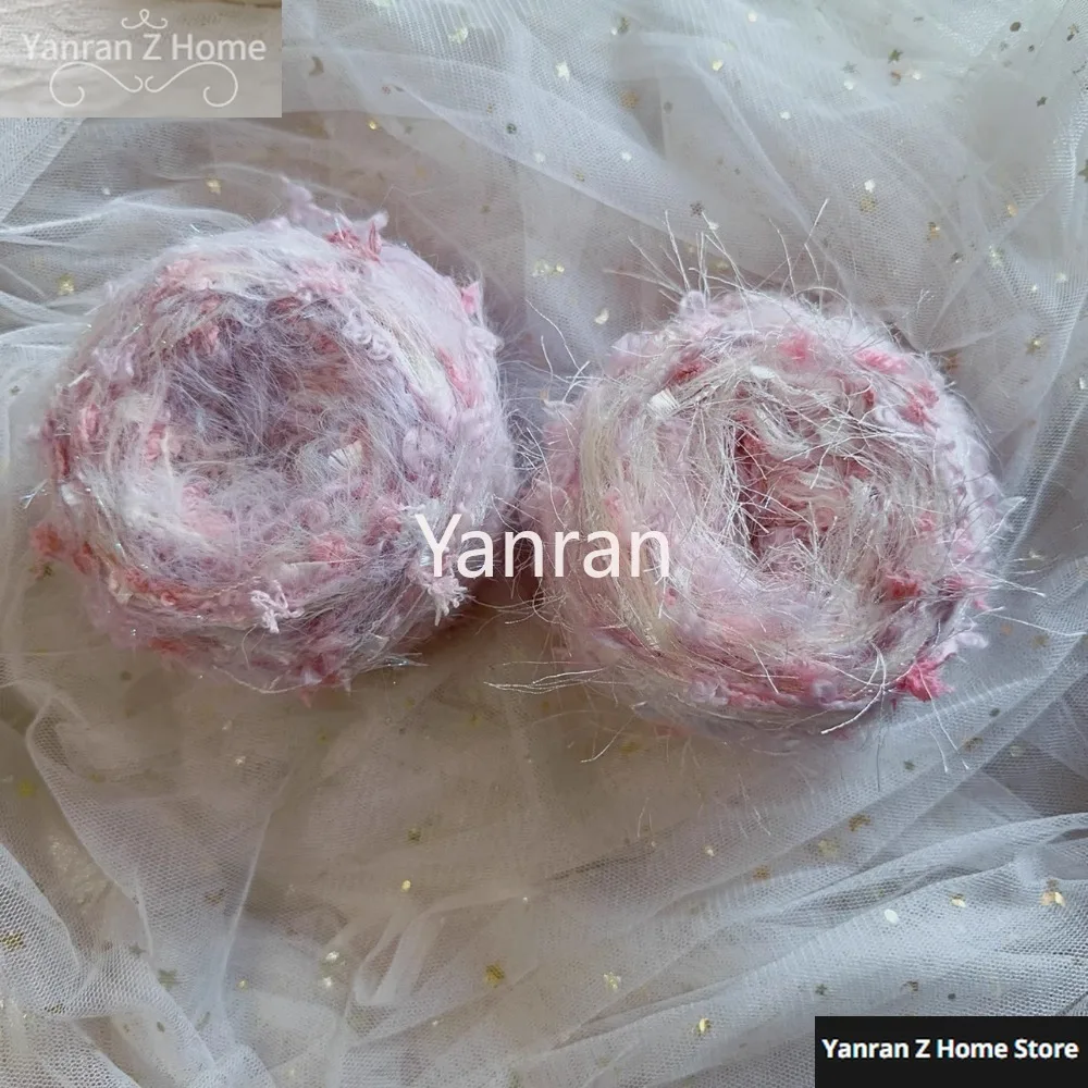 50g/ball Knitting Yarn Tao Zhi Yao Yao Series Hand Mixed Thread Pink Purple Circle Flower Handmade Crochet DIY Woven Bag Yarn 3
