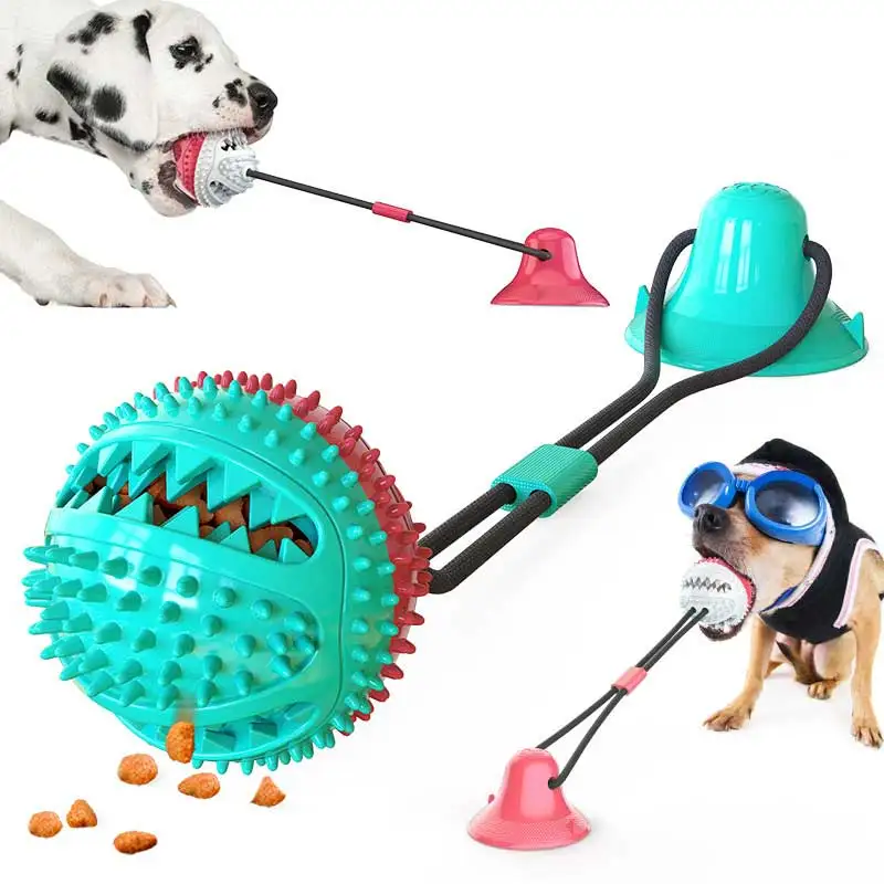 DogToysSiliconSuctionCupTugInteractiveDogBallToysSlowFeeder