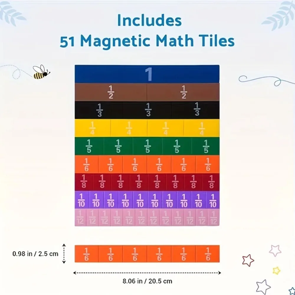 Fraction Math Manipulatives Fractions Math Teaching Tool EVA Round Shape Instrument Kids Montessori Early Educational Math Development School STEM Toy Gifts math toys teaching aids toys fraction math manipulatives fraction puzzles