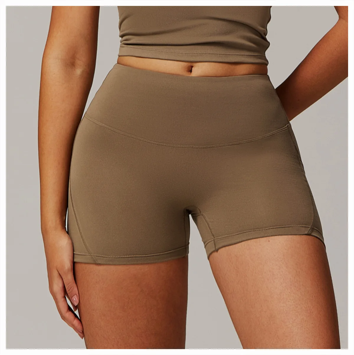 2025 New Yoga Shorts For Women High Waist Lift Sports Outerwear Running Workout Shorts 9152