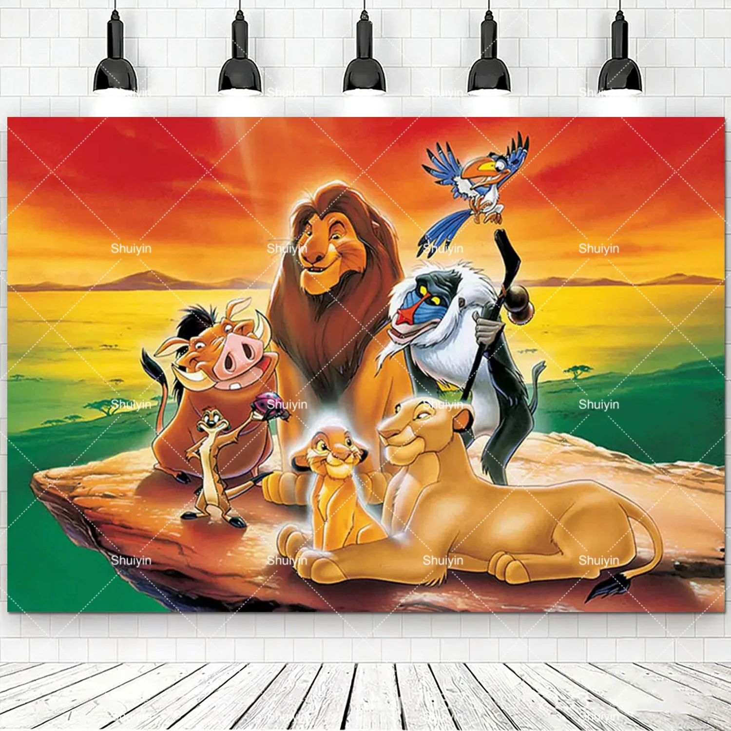 Lion King Cartoon Party Decoration Banner for Children's Birthday & Baby Baptism