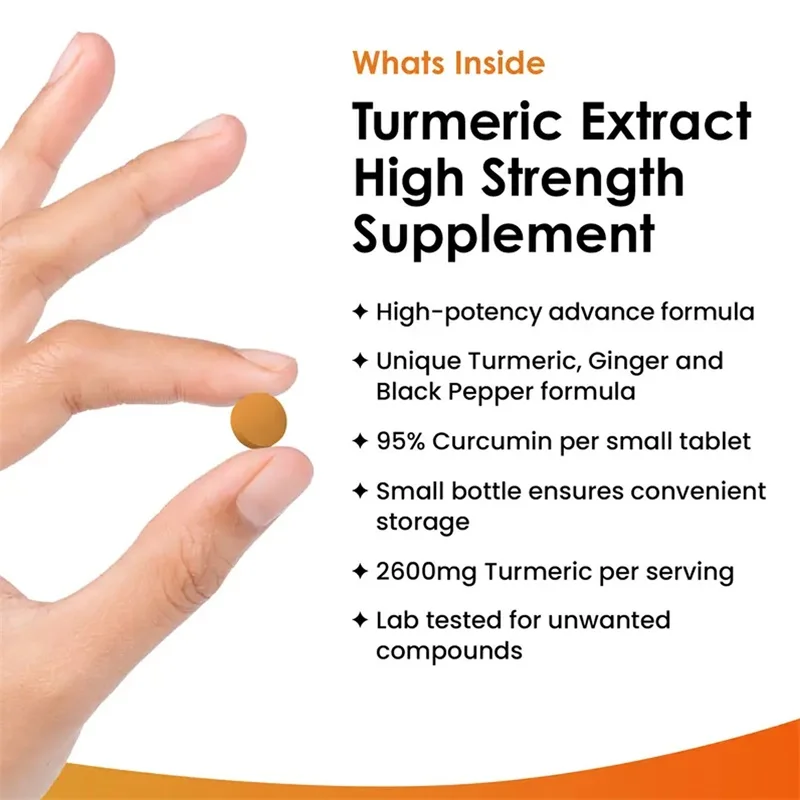 3-in-1 Turmeric Ginger & Pepper 2600mg - for Joint, Digestive & Immune Support, Contains Ginger Root Curcumin Black Pepper