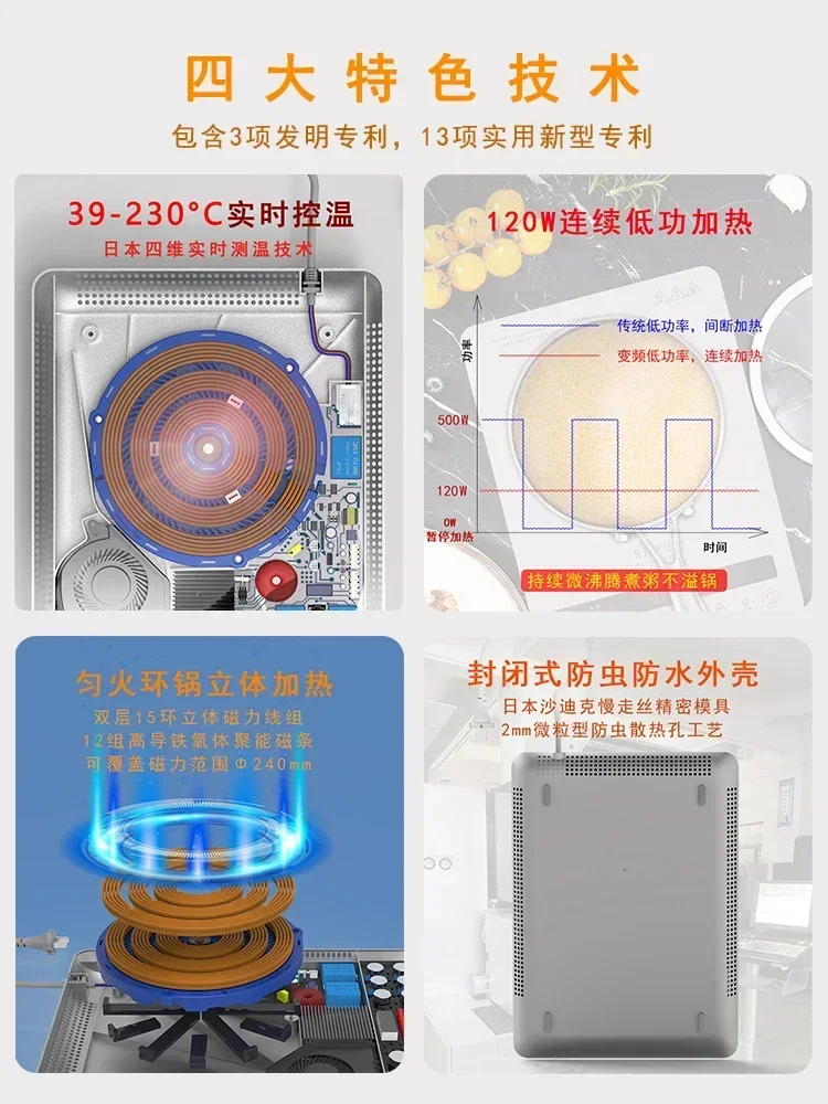 Induction cooker. New. Ultra-thin. Household. Intelligent. Multi-function. Temperature control/temperature regulation.