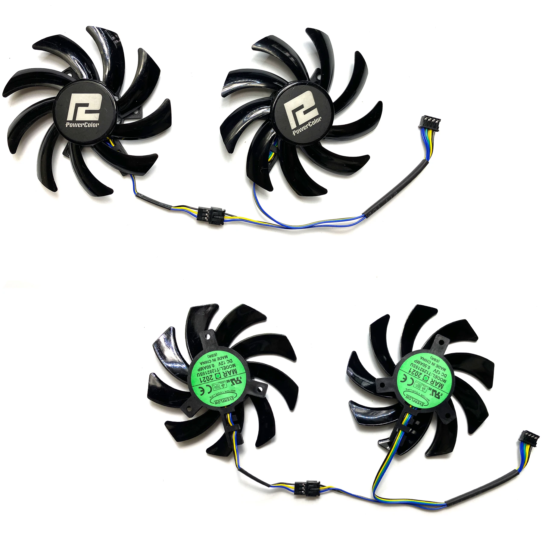 GPU Fan For POWERCOLOR RX 5700 XT 6500XT 6600 6600XT 5700XT 6700 6700XT Fighter Competitive Graphics Card Replacement Fan