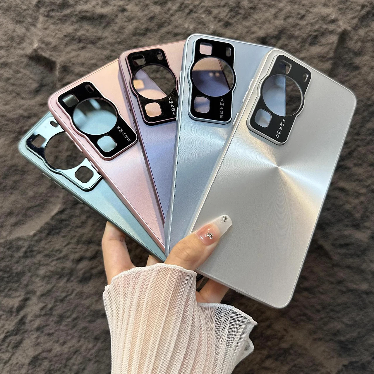 Hard Matte Fashion Aurora Laser Protective Back Cover
