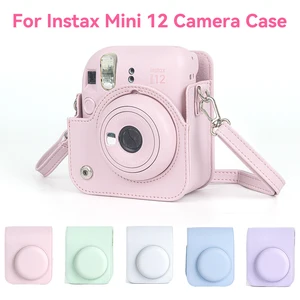 Для Instax Mini 12, фотокамера, искусственная кожа, Мягкий защитный чехол, фотопленка для Fujifilm, сумка для камеры с плечевым ремнем