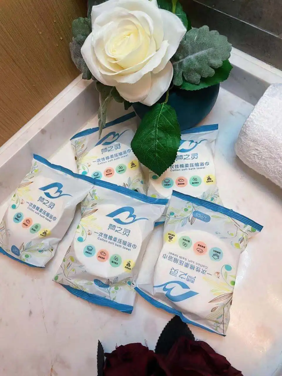 Large Disposable Bath Towel Thick Compressed Towel 100%Cotton Tissue Soft Travel Quick-Drying Cleansing Trip Shower