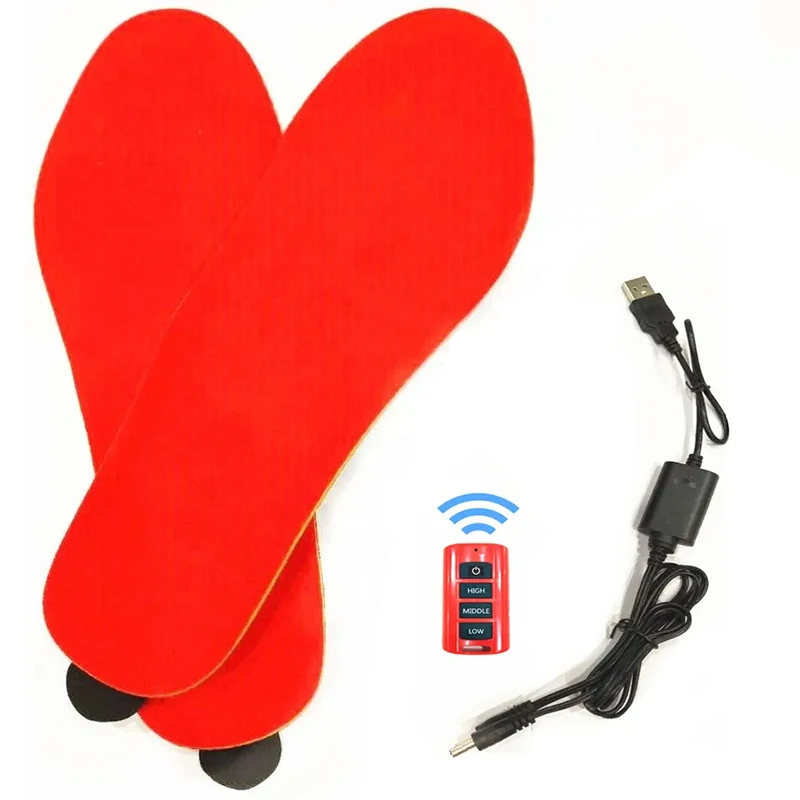 

Winter warming USB Rechargeable battery power operated thermal electric heated insoles for shoes / ski boots