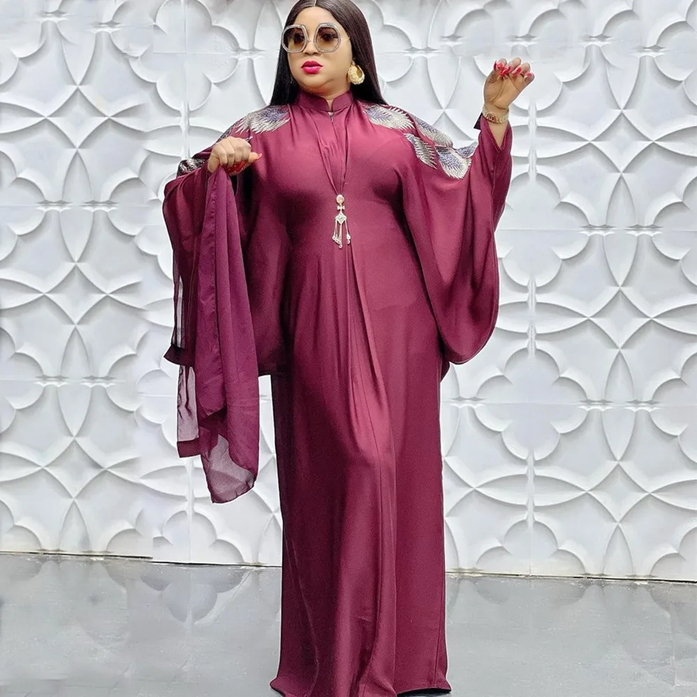 Kaftan Dubai Abaya Turkey Muslim Embroidery Dress Islam Clothing Elegant African Dresses for Women Boubou Robe Djellaba Femme