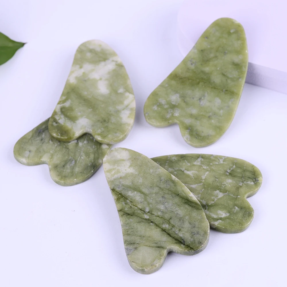 1PC Natural Jade Stone Gua Sha Board Massage Guasha Scraper Plate Face Beauty Health Massager Tools For Face Neck Back Skincare 2