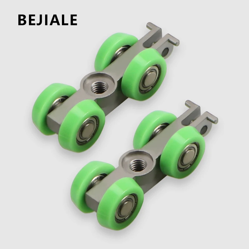 BEJIALE Sliding Door Pulley Silent Wooden Track Kitchen Balcony Inclined Plane Sliding Door Roller