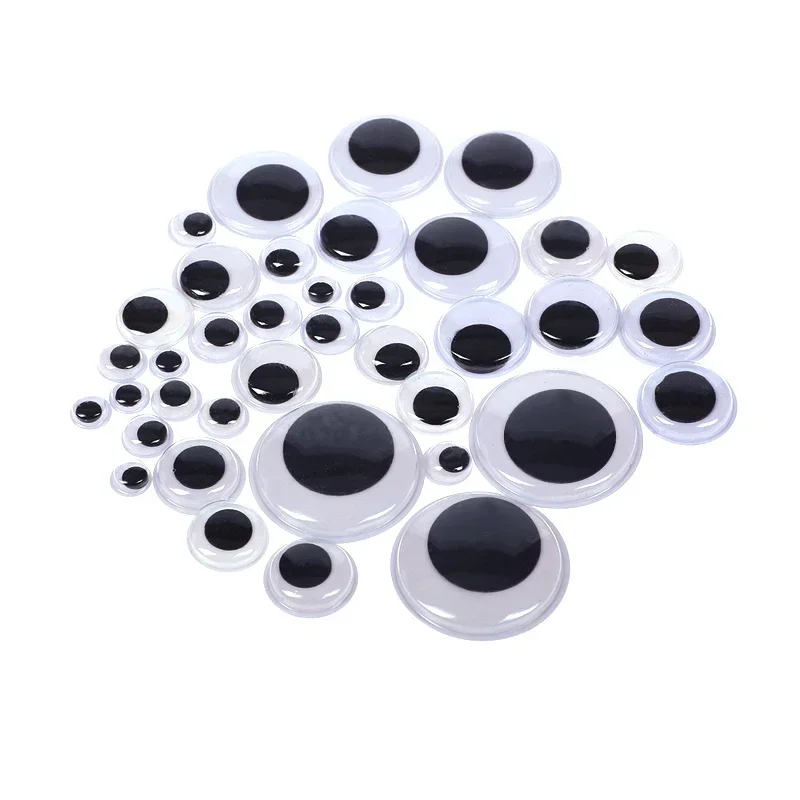 100pcs Simulation three-dimensional eye stickers DIY doll doll eye stickers will move craft supplies