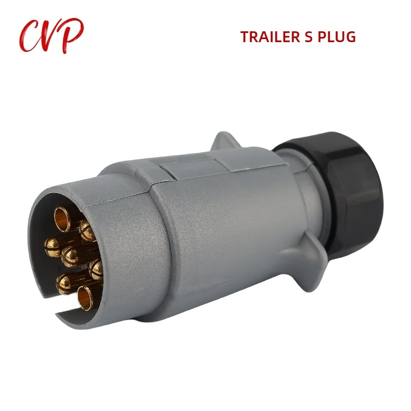 Trailer Socket Plug CVP 7 pin 12S-type Trailer or Caravan plug-Grey