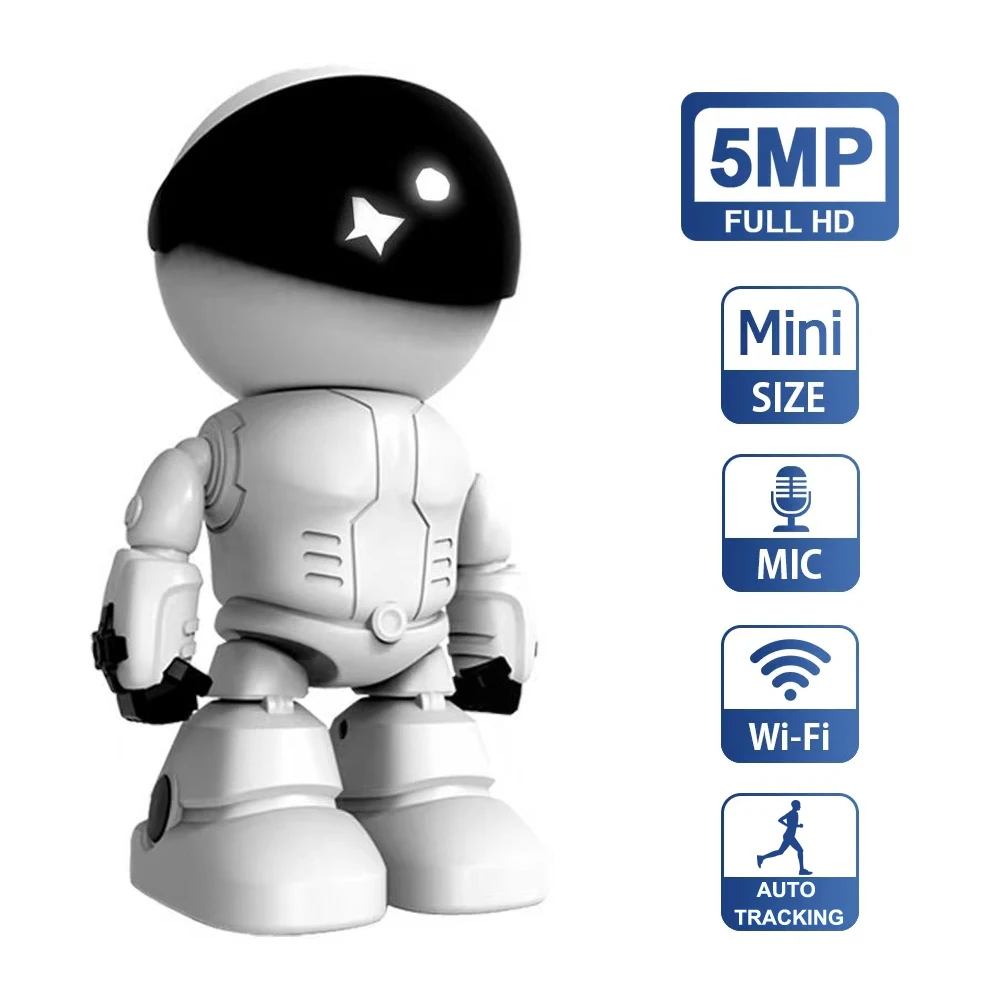 Yoosee Wifi Robot Ip Camera 5Mp Indoor Home Ptz Camera 3Mp Video Security Night Vision Camera Auto Tracking Allarme Di Sorveglianza