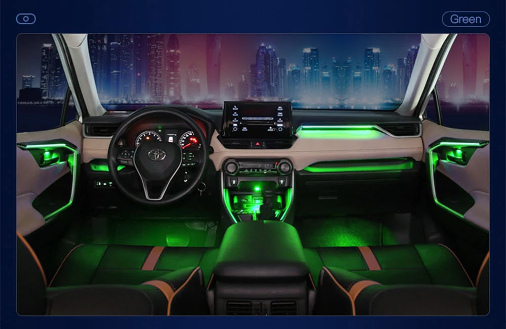 Auto Instrument Dashboard Panel Trim Atmosphäre Licht Eis Blau Für 2019  2020 2021 Auto Seite Fahrer