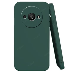 Liquid Silicone Shockproof TPU Soft Phone Case Cover - Protective Bumper Back Cover for Poco C61 (BlackGreen)