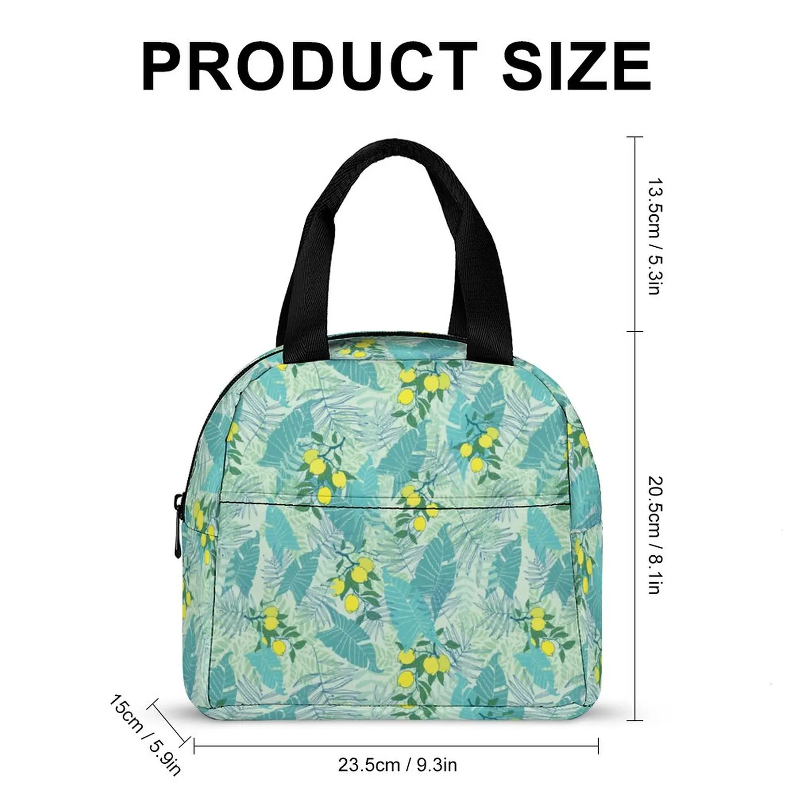 Custom Pattern Tote Lunch Bags for Women Oil Painting Print Portable Lunch Bag Picnic Travel Breakfast Box Office Work School