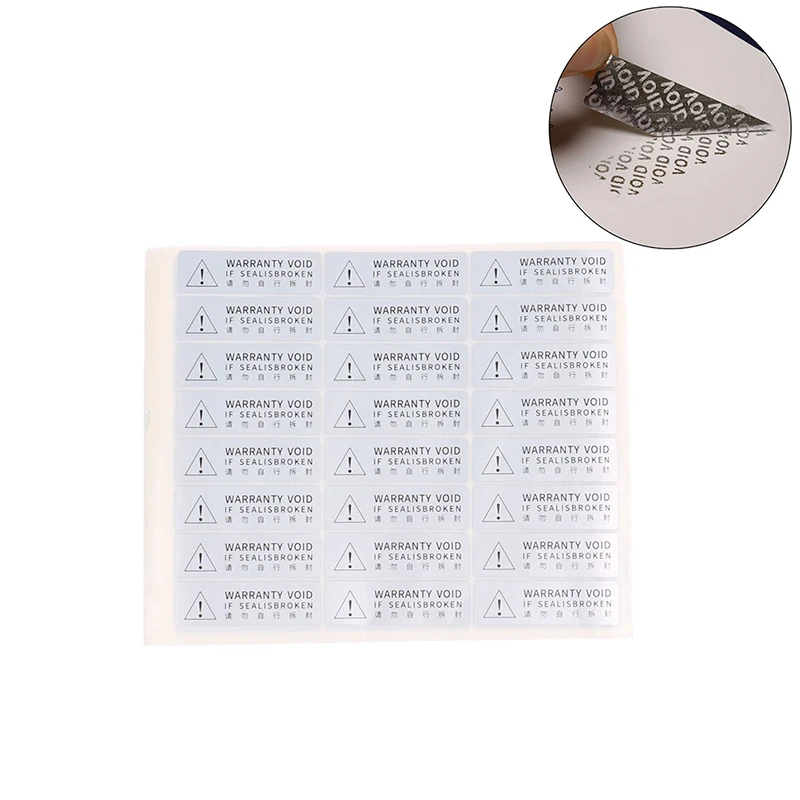 200pcs Tamper Proof Holographic Stickers Void Tamper Evident Security