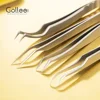 Gollee Sliver Stainless Steel Tweezers Anti-static For Eyelash Extension Careful Storage High precision Divide Volume Eyelash 5