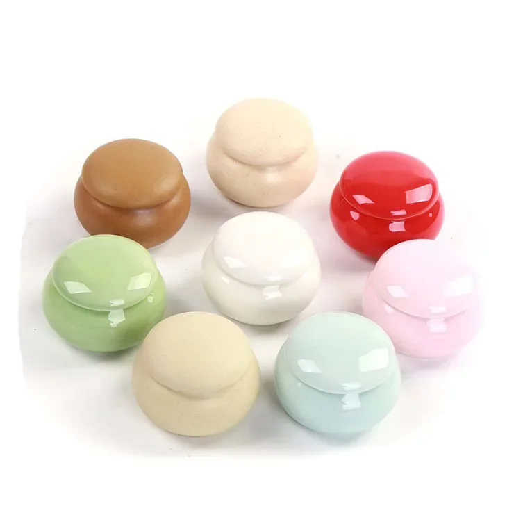 Tea Canister Ceramic Storage Jar Airtight Container 8 Mini Tea Box Glazed Ceramic Jar Storage Boxes Pottery Airtight Coffee Kitchen Food Pots Ointment