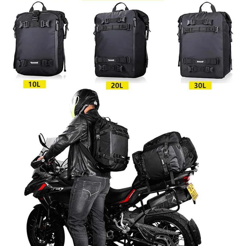 Noir 10L - Sac à dos étanche multifonctionnel pour siège de moto, sac de  dégager de motocross, bagage de vélo - Cdiscount Auto