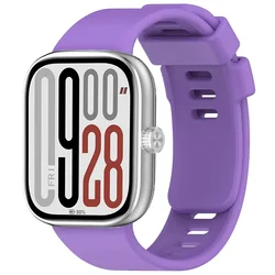 Silicone Sports Strap - Comfortable, Soft, and Breathable Replacement Wristband for Redmi Watch 5 (Purple)