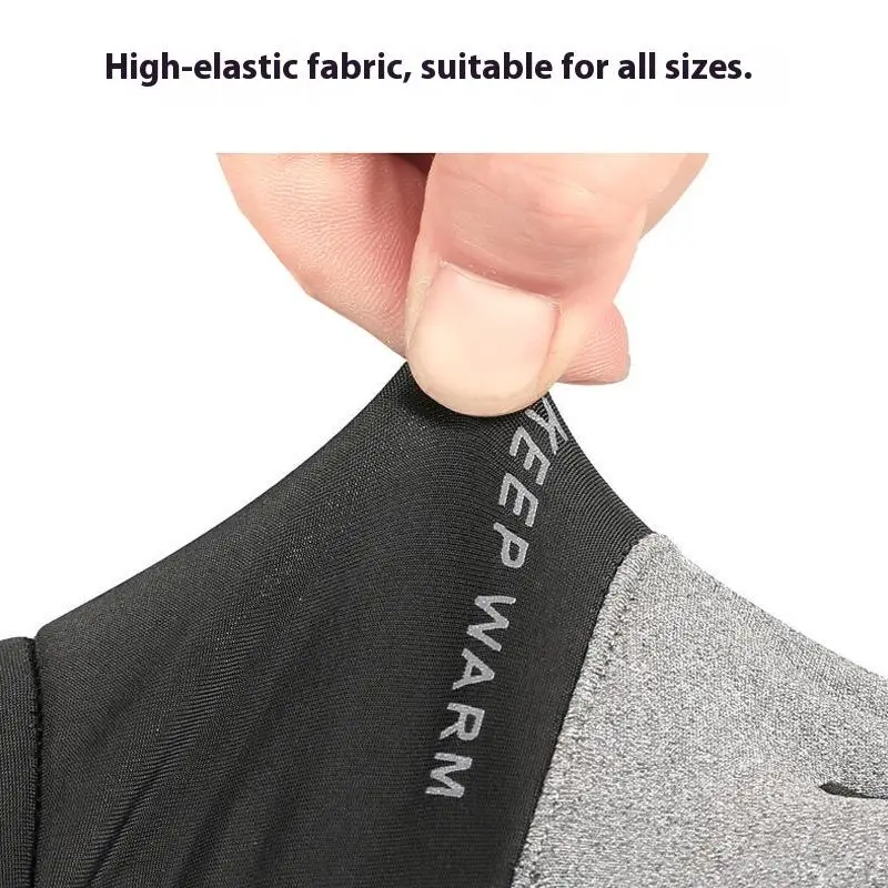 1pair New Winter Outdoor Cycling Gloves Gym Fitness Sports Running Warm Touch Screen Nonslip Gloves Motorcycle Gloves Men Black